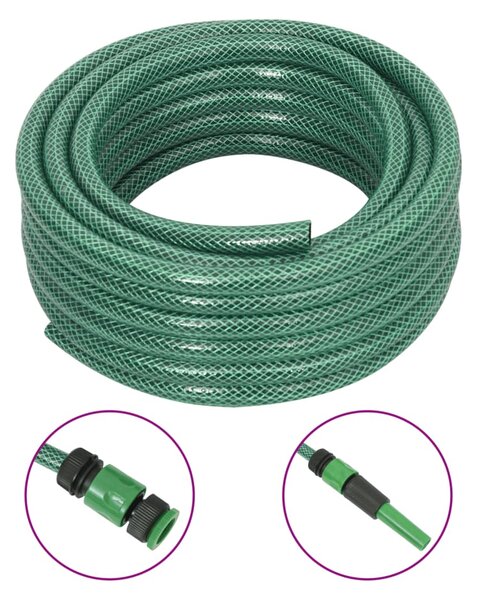 Zahradní hadice se sadou koncovek zelená 0,5" 10 m PVC 154368
