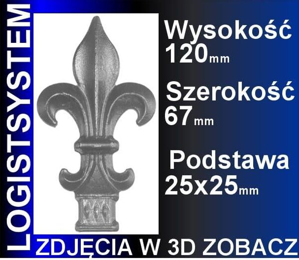 LogistSystem 1 ks ozdobná kovová mřížka 120 x 67 mm (V x Š) / 25 x 25 mm, dekorace na plot 40.099.01