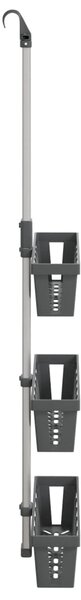Závěsná police do sprchy 30 x 15 × (67–105) cm hliník 154599