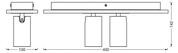 OSRAM stropní bodové světlo MERCURY, bílý, 2 stmívatelné GU10-LED 927, stmívatelný, Bílá / opál, Obývací pokoj / jídelna, kov, Moderní