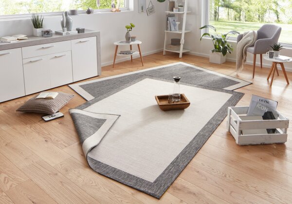 Oboustranný koberec Hanse Home Twin Panama šedý / krémový
