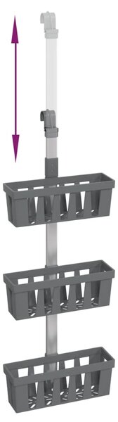 Závěsná police do sprchy 30 x 15 × (67–105) cm hliník 154599
