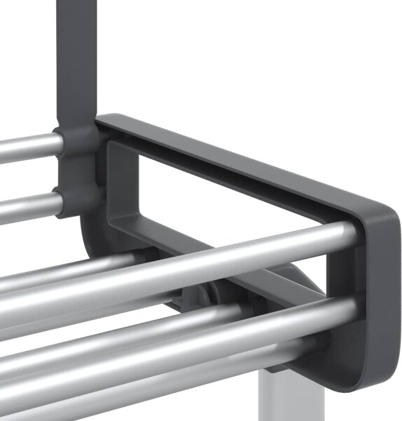 Dveřní organizér s 5 policemi 52 x 20 x 135 cm hliník 154597