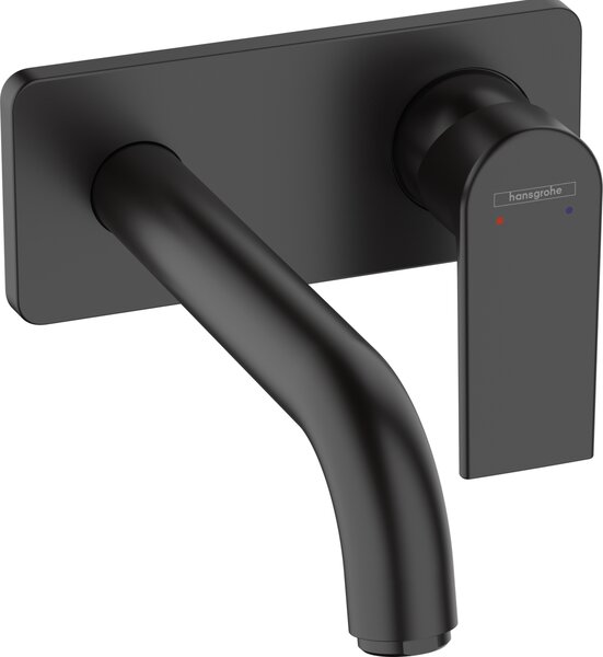Hansgrohe Vernis Shape Páková umyvadlová baterie pod omítku, pro montáž na stěnu s výtokem 20,7 cm, matná černá 71578670