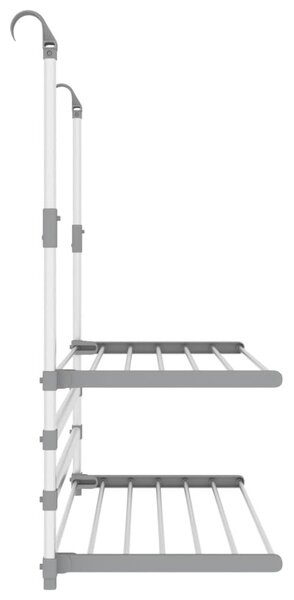 Sušák na prádlo na balkon 89 x 25 x (60–95) cm hliník 154605