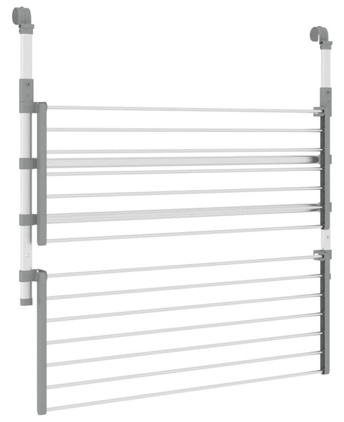 Sušák na prádlo na balkon 89 x 25 x (60–95) cm hliník 154605