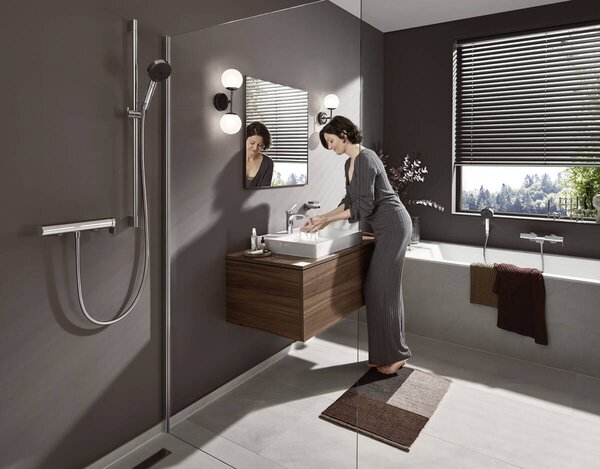 Hansgrohe Vivenis Páková vanová baterie na stěnu, chrom 75420000