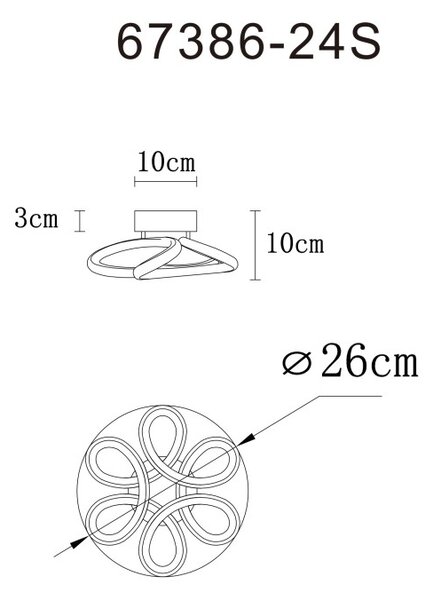 GLOBO 67386-24S MELISAND stropní svítidlo D260mm LED 24W 3000/1320lm 2700+4000+6000K stříbrná, opálová