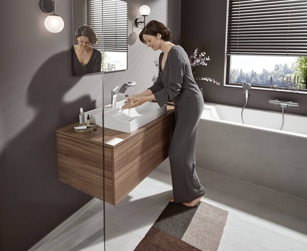 Hansgrohe Vivenis Páková vanová baterie na stěnu, chrom 75420000