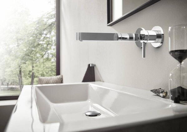 Hansgrohe Finoris Páková umyvadlová baterie pod omítku, pro montáž na stěnu s výtokem 22,8 cm, chrom 76050000