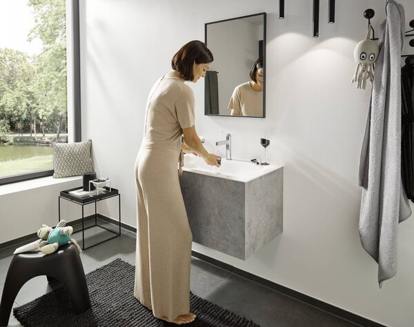 Hansgrohe Finoris Páková umyvadlová baterie 110 s táhlem a odtokovou soupravou, chrom 76020000