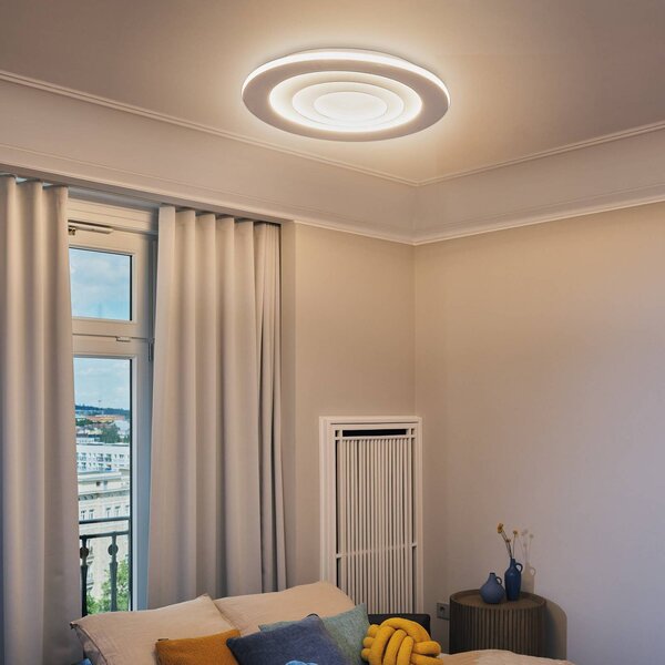 OSRAM LED stropní svítidlo ORBIS SPIRAL ROUND, Ø 69 cm, bílé 63 W, Bílá / opál, Obývací pokoj / jídelna, kov, Moderní