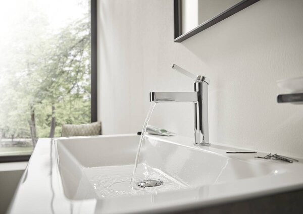 Hansgrohe Finoris Páková umyvadlová baterie 110 s táhlem a odtokovou soupravou, chrom 76020000