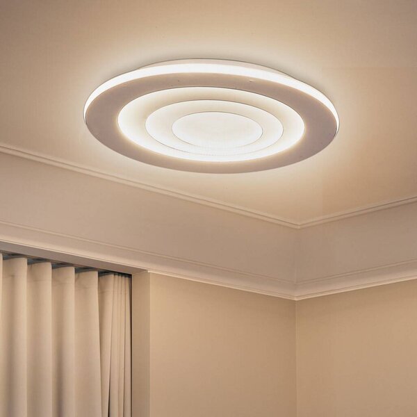 OSRAM LED stropní svítidlo ORBIS SPIRAL ROUND, Ø 69 cm, bílé 63 W, Bílá / opál, Obývací pokoj / jídelna, kov, Moderní