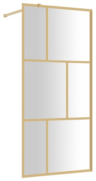 Zástěna do průchozí sprchy čiré ESG sklo zlatá 80 x 195 cm 154953