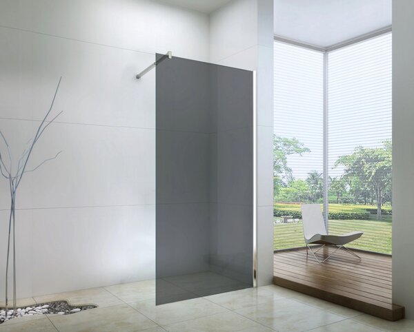 Mexen sprchová zástěna WALK-IN, 6mm sklo, 50cm, chromový profil, šedé sklo, 850-050-000-01-40