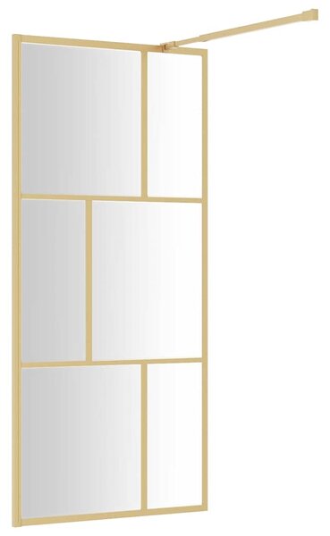Zástěna do průchozí sprchy čiré ESG sklo zlatá 80 x 195 cm 154953
