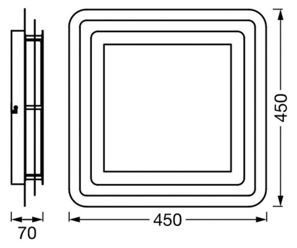 OSRAM LED stropní svítidlo ORBIS SPIRAL LAYER, bílé, 45 x cm, Bílá / opál, Obývací pokoj / jídelna, kov, Moderní