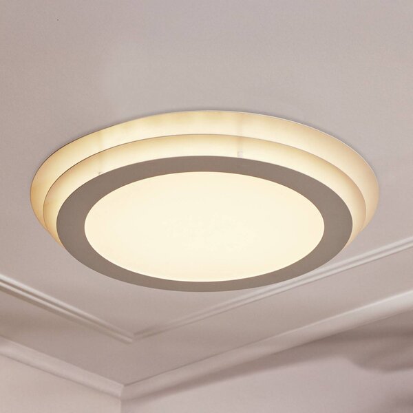 OSRAM LED stropní svítidlo ORBIS SPIRAL LAYER, bílé, Ø 50 cm, Bílá / opál, Obývací pokoj / jídelna, kov, Moderní
