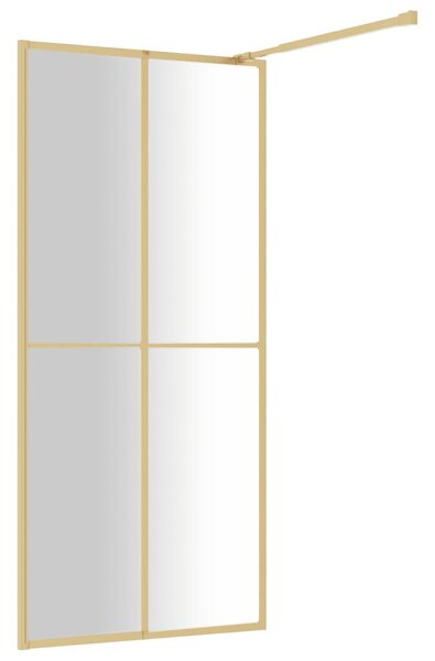 Zástěna do průchozí sprchy čiré ESG sklo zlatá 90 x 195 cm 154945
