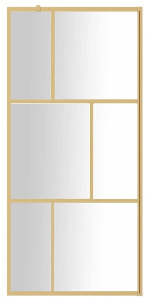 Zástěna do průchozí sprchy čiré ESG sklo zlatá 80 x 195 cm 154953