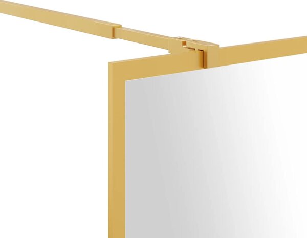 Zástěna do průchozí sprchy čiré ESG sklo zlatá 80 x 195 cm 154953