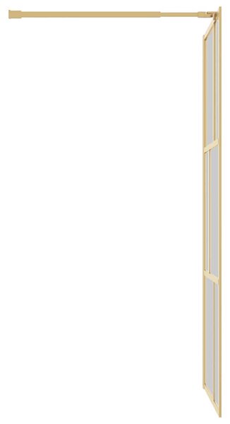Zástěna do průchozí sprchy čiré ESG sklo zlatá 80 x 195 cm 154953