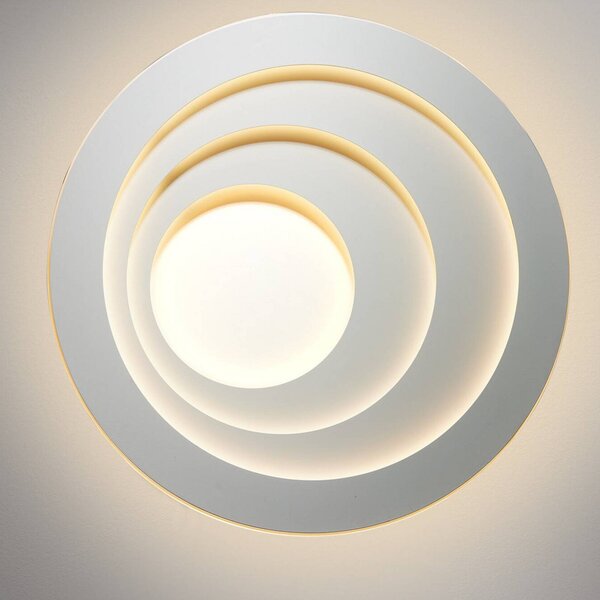OSRAM LED stropní svítidlo ORBIS SPIRAL ROUND Ø 52 cm bílé nahoru/dolů, Bílá / opál, Obývací pokoj / jídelna, kov, Moderní