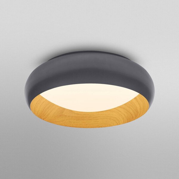 OSRAM LED stropní svítidlo ORBIS LIVIA, Ø 30 cm, šedá, kovová stmívatelné, stmívatelný, Hliník / šedá / zinek, Obývací pokoj / jídelna, kov, Moderní