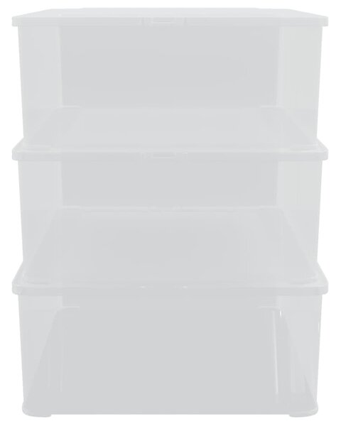 Plastové úložné boxy 3 ks 25 l stohovatelné 154988