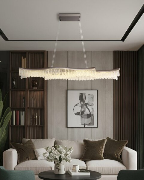 GLOBO 67348H JULIET závěsné svítidlo LED 35W 4480/1560lm 3200K grafitová, křišťálový efekt