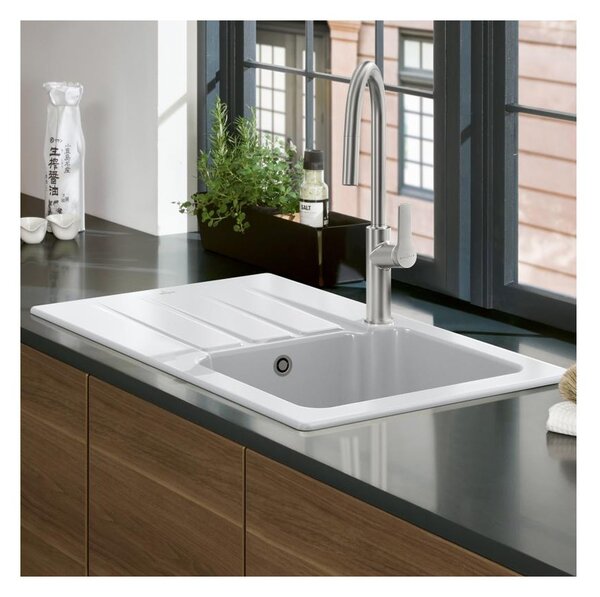 Villeroy & Boch Architectura 50 - Keramický vestavný dřez 860x510mm, alpská bílá CeramicPlus 335001R1