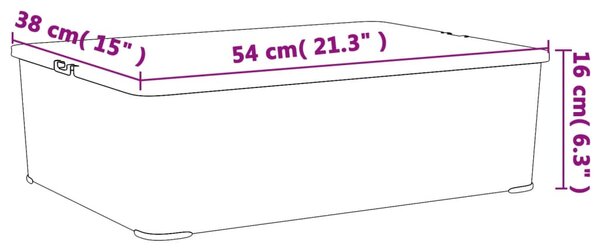 Plastové úložné boxy 3 ks 25 l stohovatelné 154988