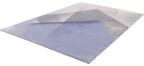 Světle modrý vlněný koberec 133x180 cm Folds – Agnella