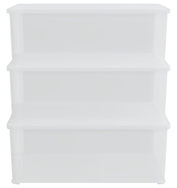 Plastové úložné boxy 3 ks 10 l stohovatelné 154987