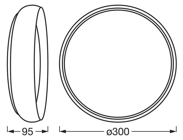 OSRAM LED stropní svítidlo ORBIS LIVIA, Ø 30 cm, šedá, kovová stmívatelné, stmívatelný, Hliník / šedá / zinek, Obývací pokoj / jídelna, kov, Moderní