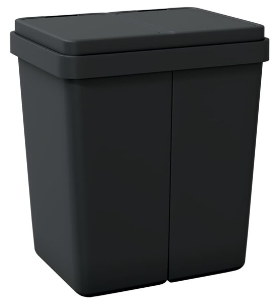 Dvojitý odpadkový koš antracitový 2 x 25 l 154982