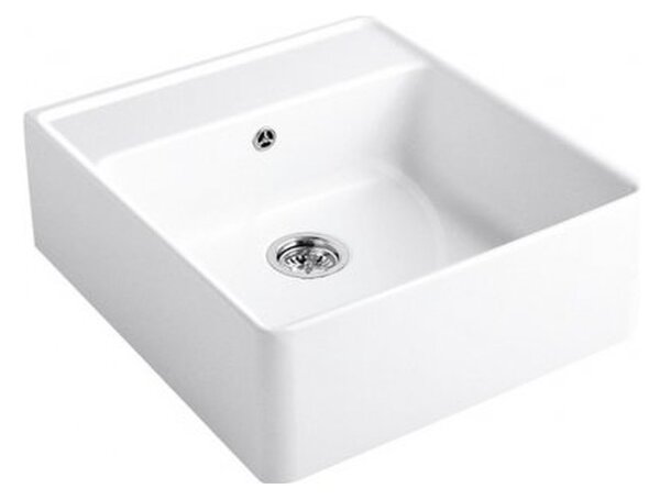Villeroy & Boch Single-bowl - Keramický dřez 595x630x220 mm, alpská bílá CeramicPlus 632061R1