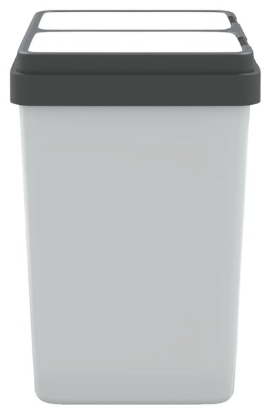 Dvojitý odpadkový koš bílý 2 x 25 l 154981