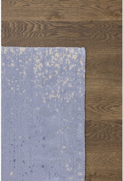 Světle modrý vlněný koberec 133x180 cm Folds – Agnella