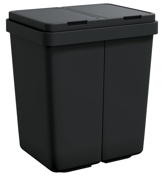 Dvojitý odpadkový koš antracitový 2 x 25 l 154982