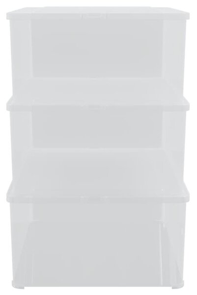 Plastové úložné boxy 3 ks 10 l stohovatelné 154987