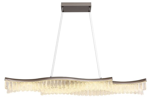 GLOBO 67348H JULIET závěsné svítidlo LED 35W 4480/1560lm 3200K grafitová, křišťálový efekt