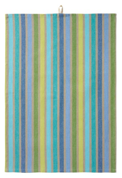 Bavlněná utěrka Multicoloured Stripes Blue