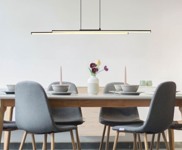 GLOBO 67342-24H KIRINA závěsné svítidlo LED 24W 2530/1800lm 3000K černá, opálová