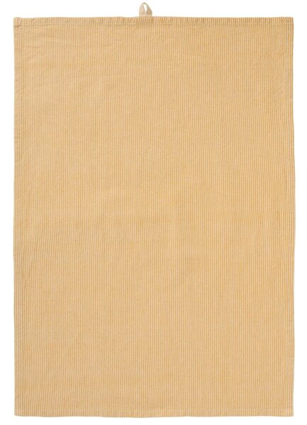 Bavlněná utěrka Liv Thin Yellow Stripes 50 × 70 cm
