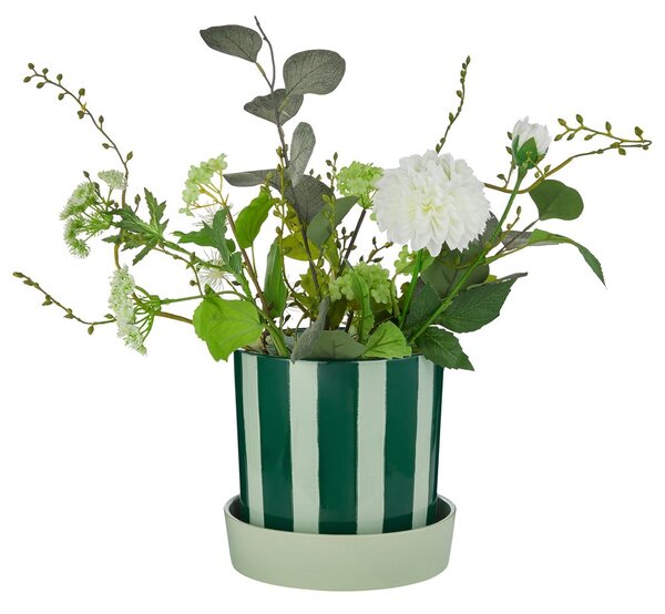 CIRCUS Květináč s miskou 20 cm - zelená
