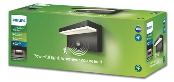 Philips 16484/93/P0 Bustan IR LED 2700K nástěnné svítidlo so senzorem 9W=1000lm IP44