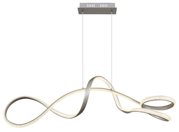 GLOBO 67341N SWIRL závěsné svítidlo LED 40W 4280/3670lm 4000K nikl, křišťálový efekt