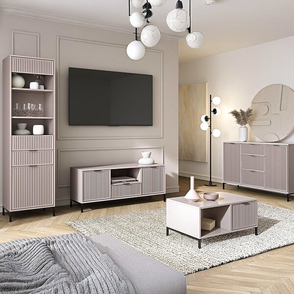 STYLES k | šatní skříň LS-11 | 80 cm | 3D povrch | kašmír